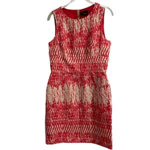 Just Taylor Dress Size 8 Pink Sleeveless‎ Sheath Dress Back Cut Out Exposed Zip